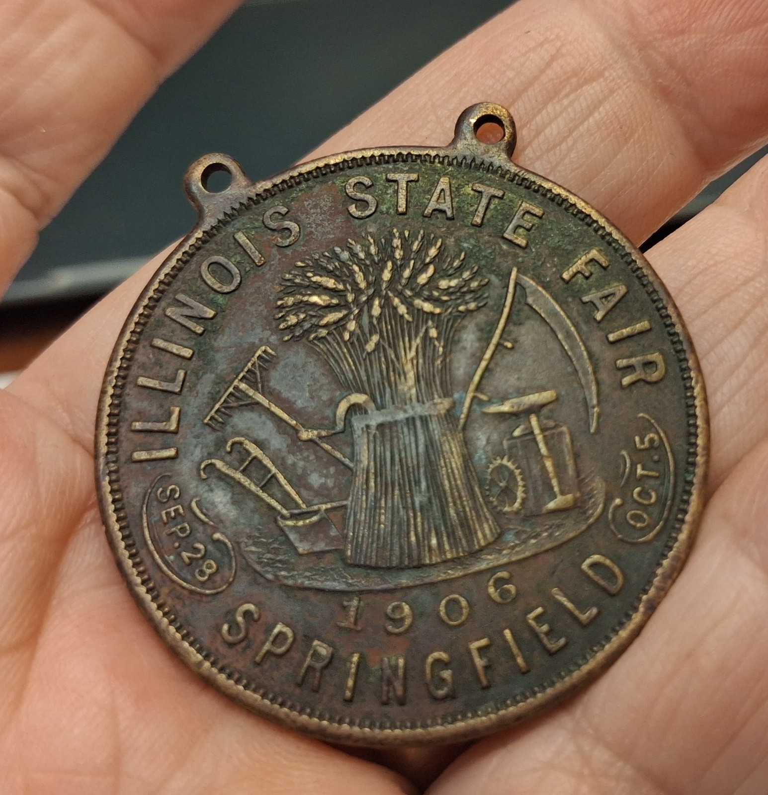 1906 Illinois State Fair Medal - Springfield