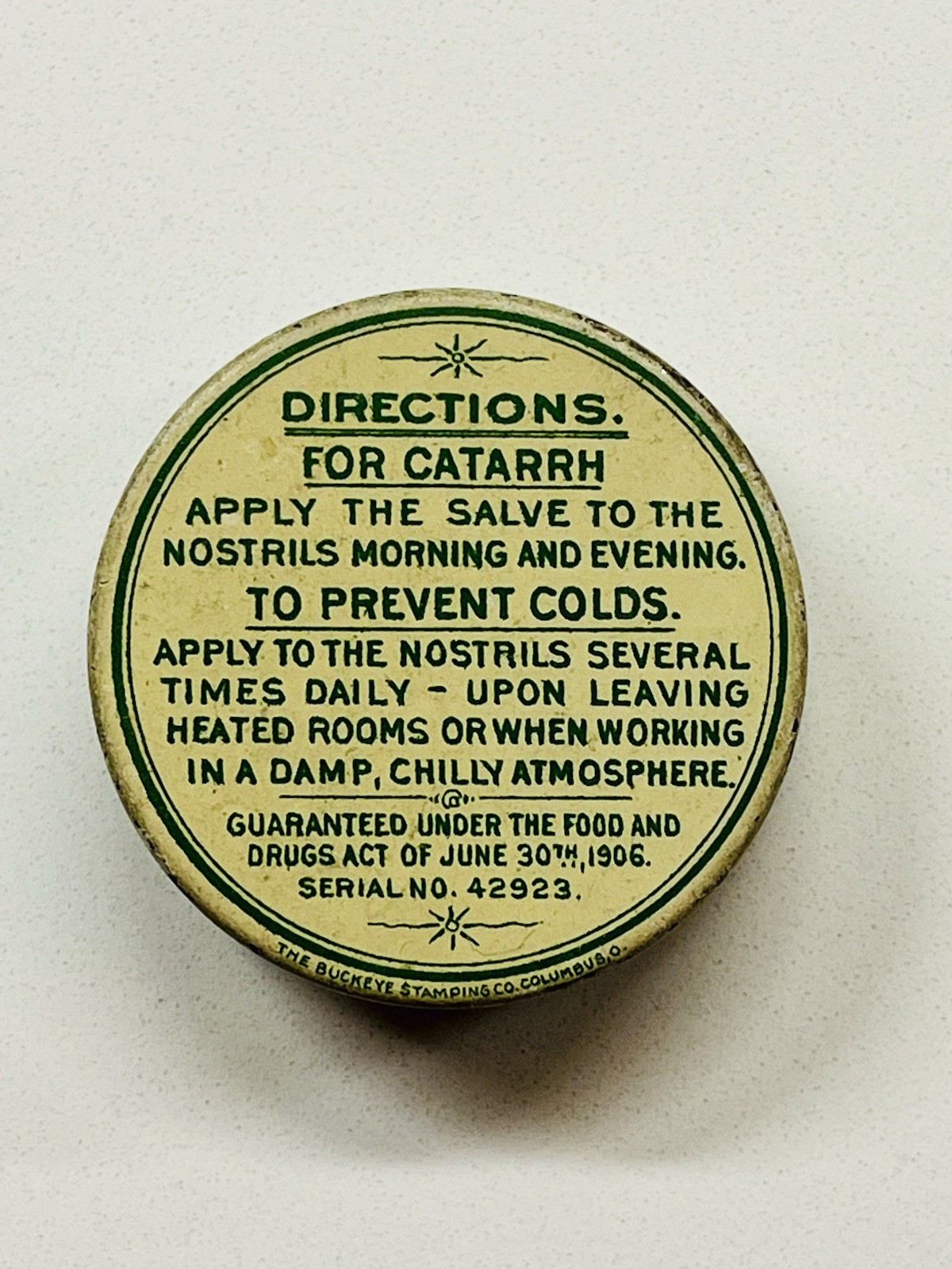 Antique Tin Dr. Wood’s Anti-Cold Remedy Tin Can Chicago IL