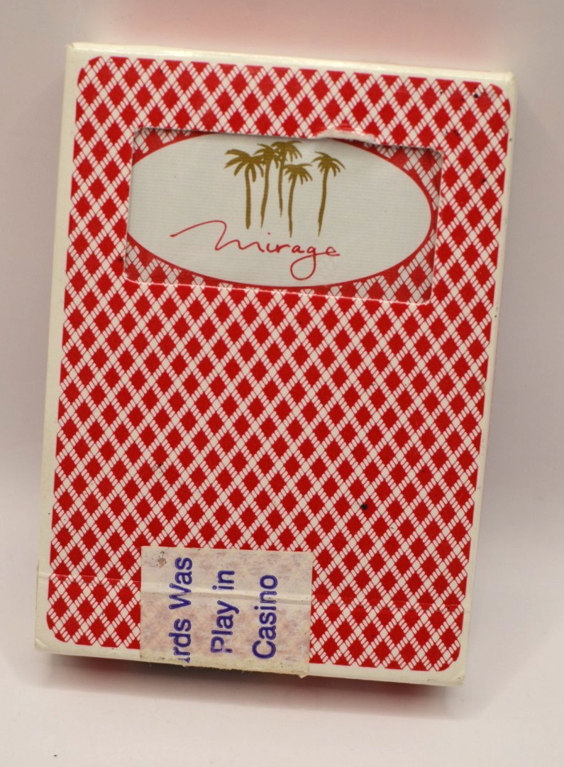 MIRAGE Las Vegas Playing Cards Bee RED Casino Used MIRAGE Las Vegas Playing Cards Bee RED Casino Used