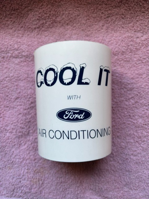 Vintage NOS Ford Air Conditioning Promotional Bright White Can Cozy - Undated