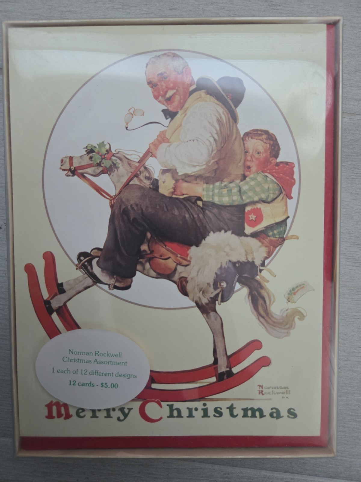 Vintage Norman Rockwell Christmas Card Assortment Boxed Set - 12 Designs 