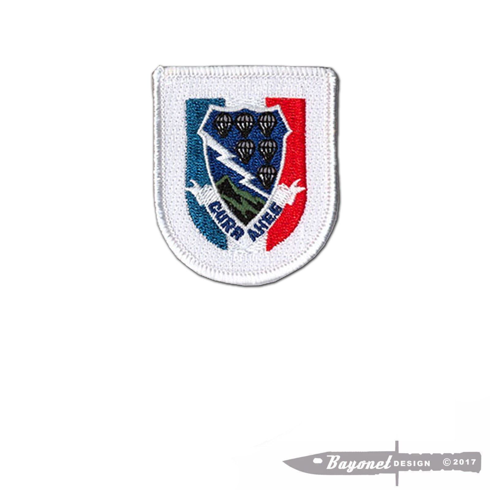 506th Parachute Infantry Reg Flash and DUI Embroidered Patch with Wax Backing