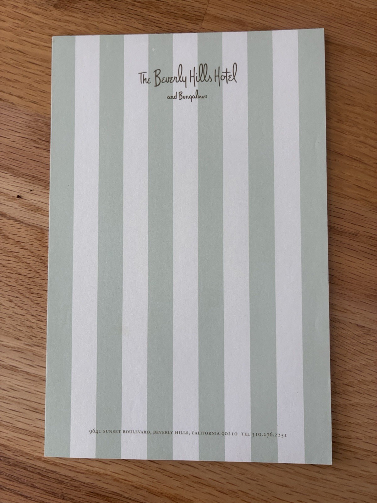 Beverly Hills Hotel notepad 8.5x5.5