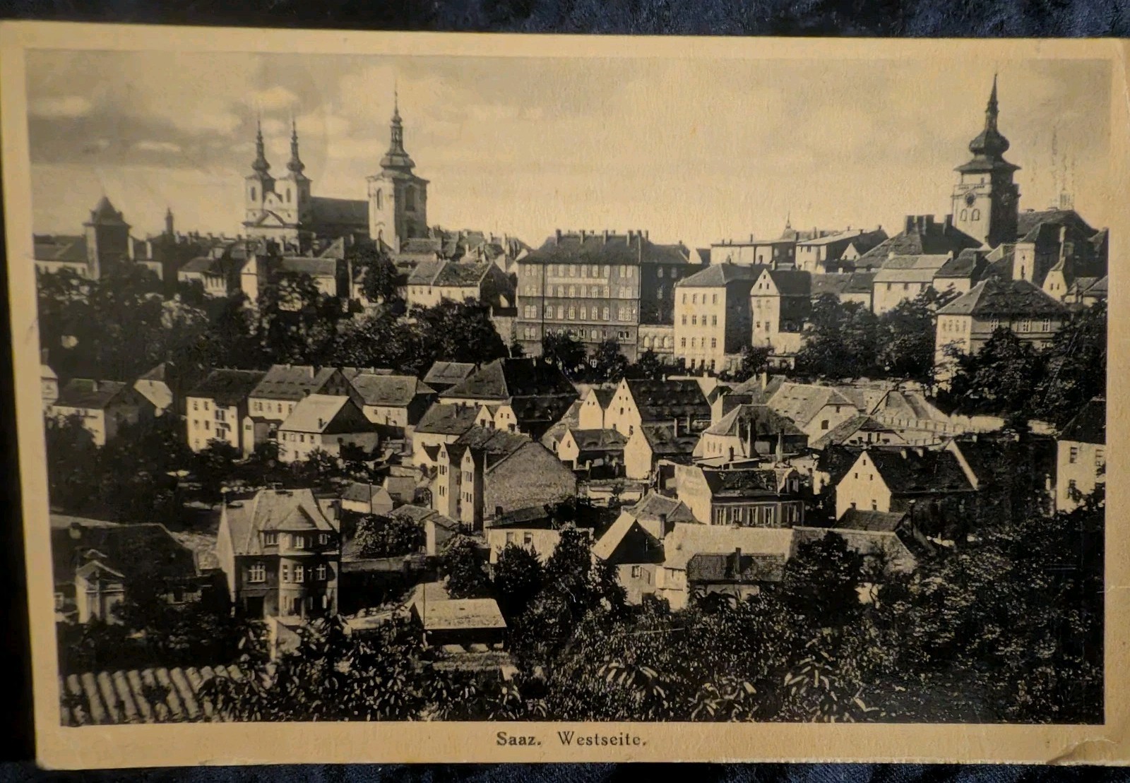 Postcard Saaz west side Žatec Bohemia Sudetenland postcard 1938 Czech Republic Postcard Saaz west side Žatec Bohemia Sudetenland postcard 1938 Czech Republic