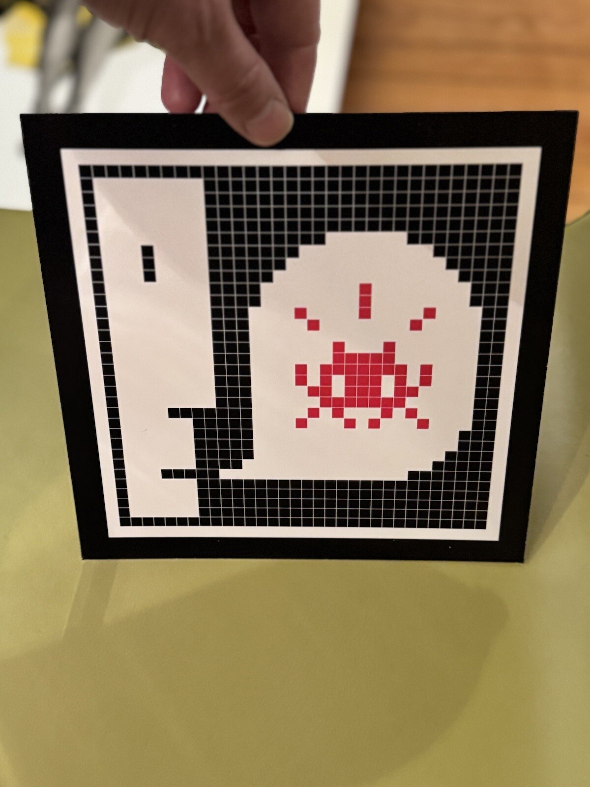 Space Invader - Prints On Paper Alert MINI PRINT - MGLC Ljubljana 8.5” X 8.5”