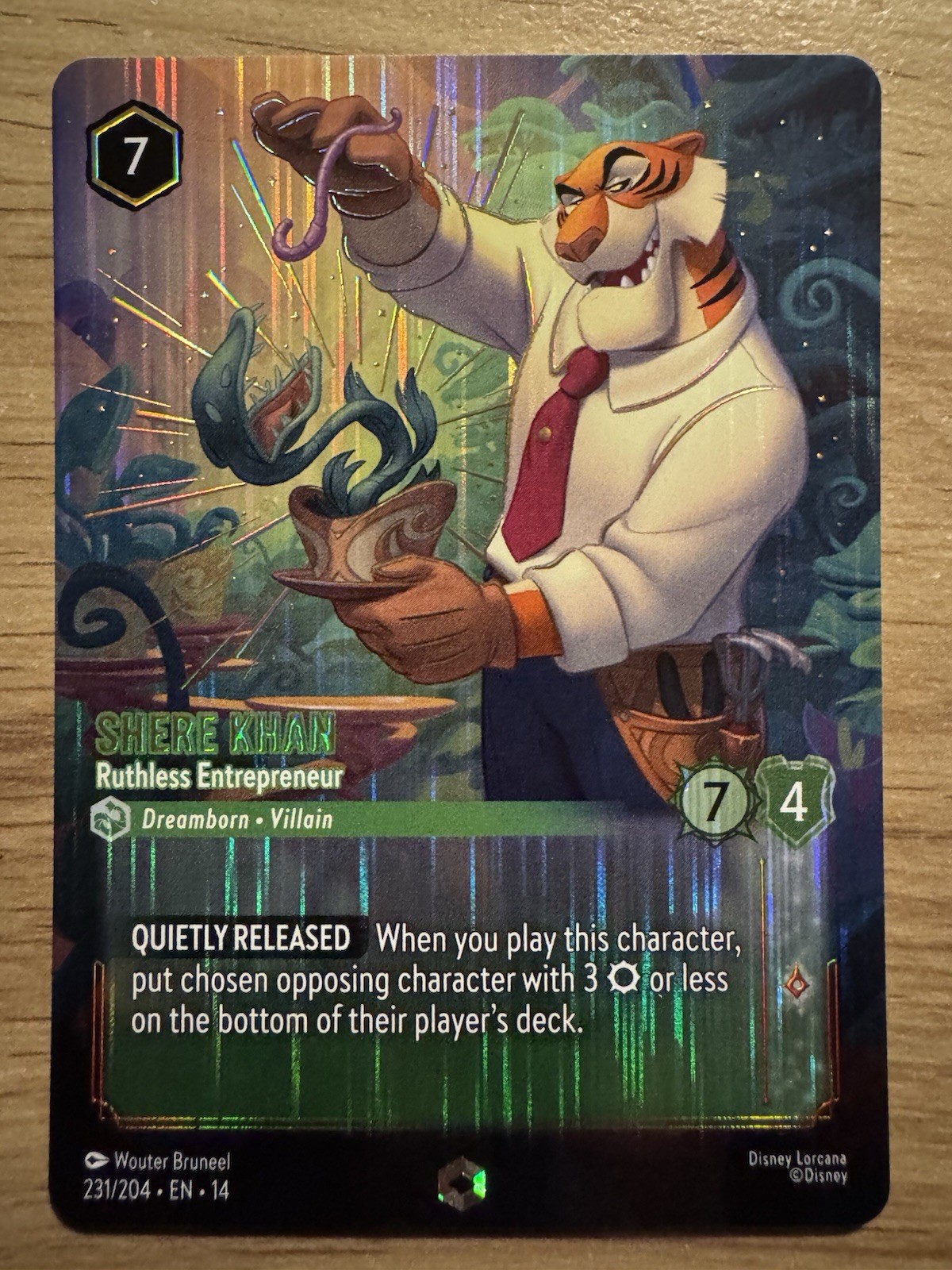 Disney Lorcana Shere Khan Ruthless Entrepreneur 231/204 Enchanted Hyperia City