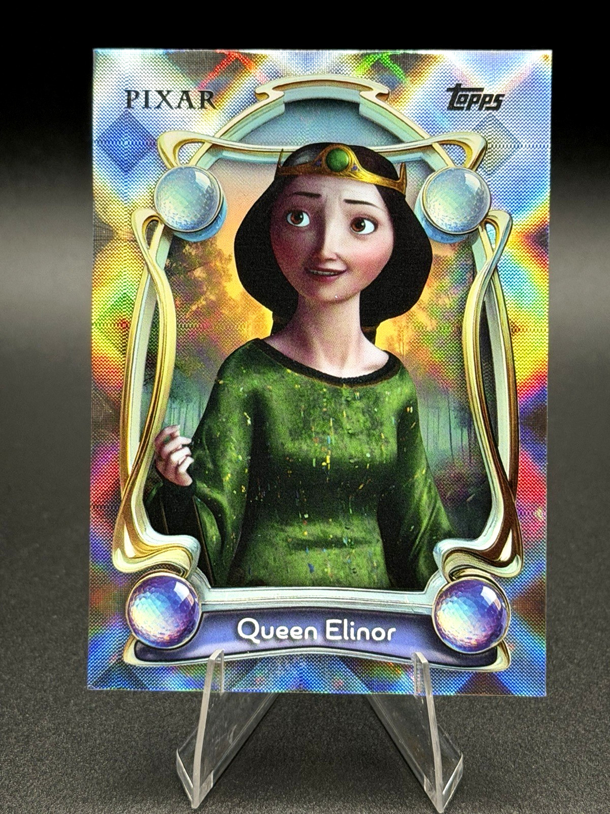 2025 Topps Disney Wonder Queen Elinor Diamante Foil Card #78 Pixar