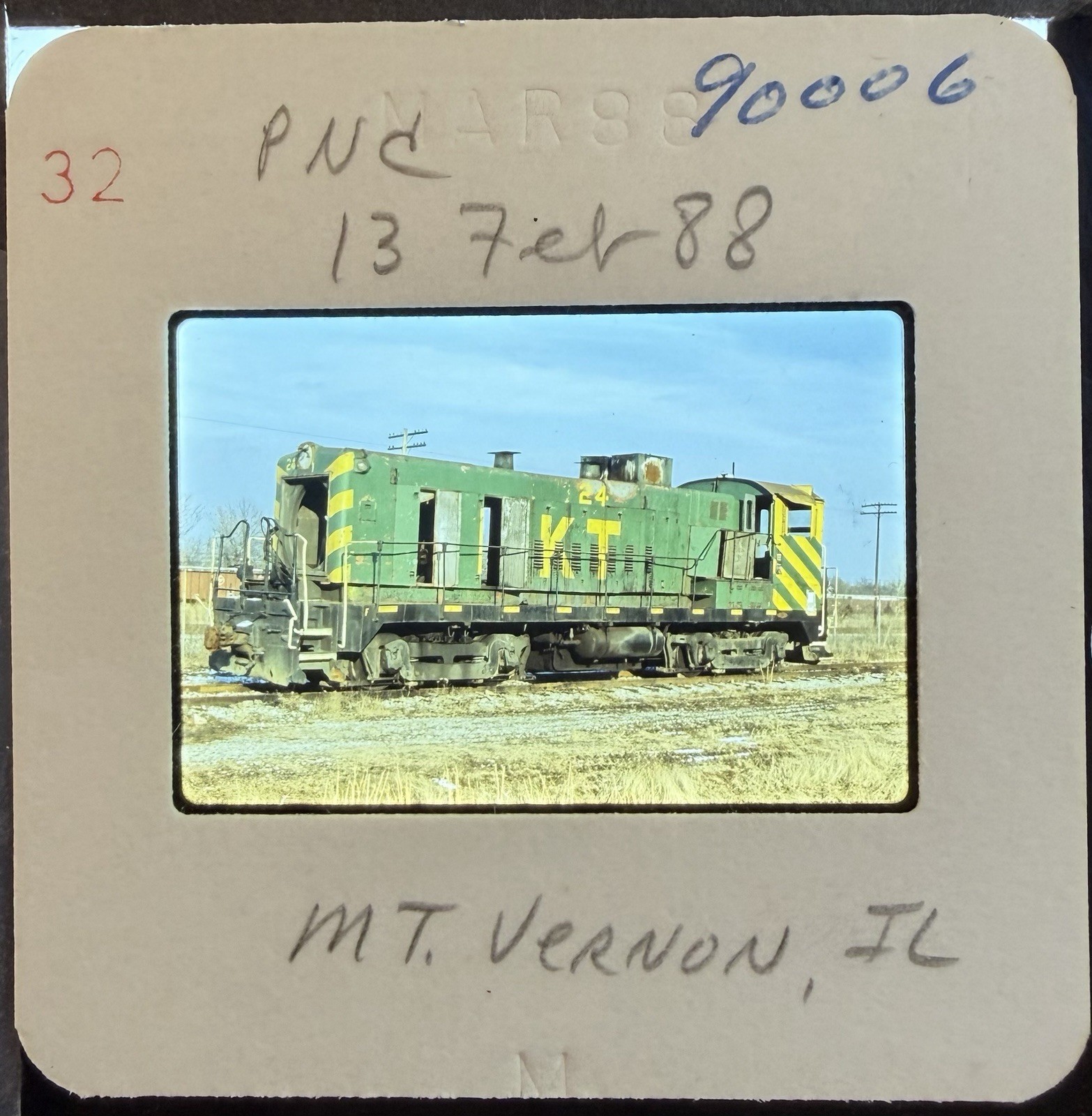 *1988 35mm Train/Railroad Slide 24, Kentucky & Tennessee, PNC, Mt. Vernon, IL