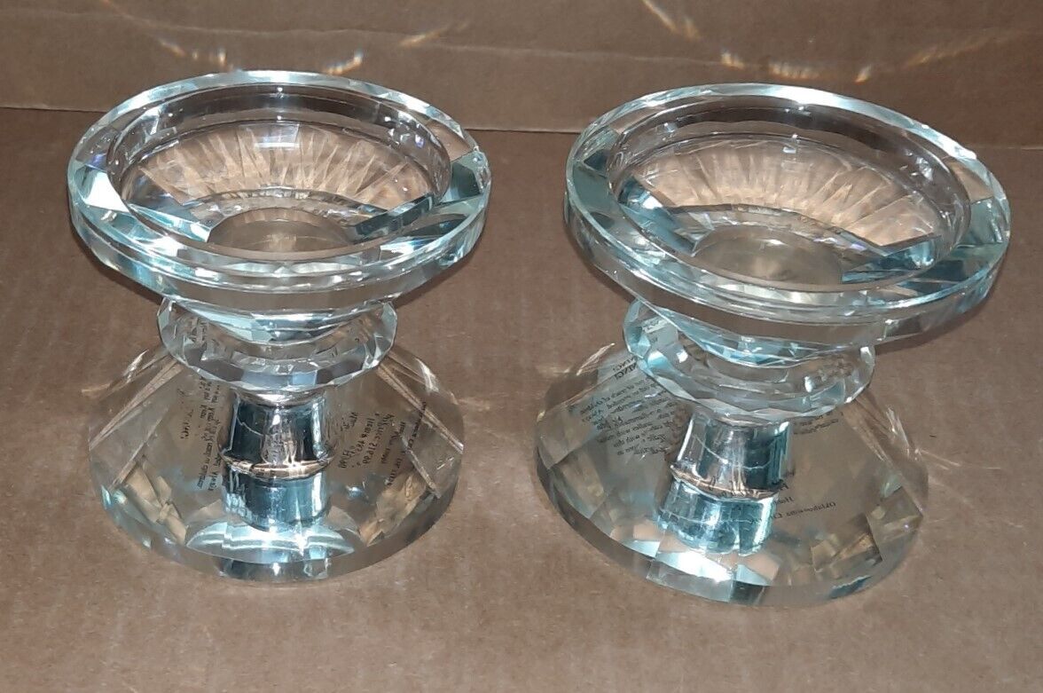 Candle Holder / Prism Cut Crystal Taper or Pillar  Hobby Lobby