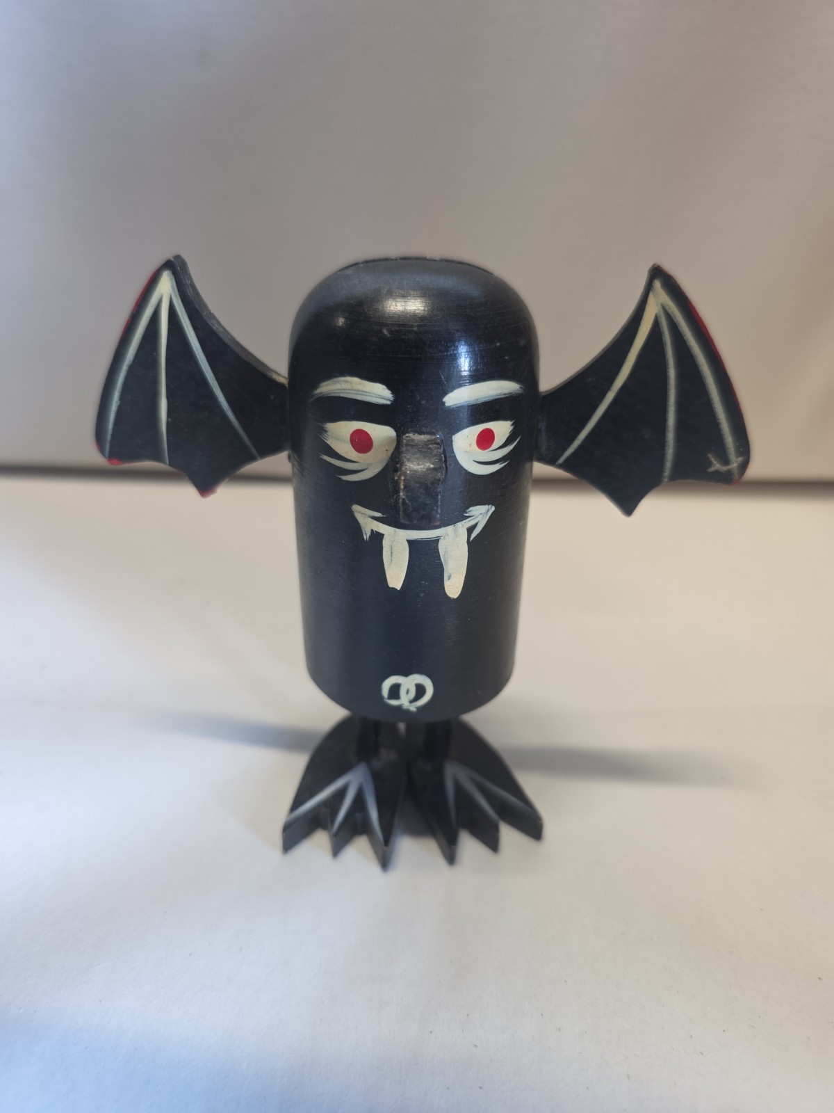 Rare Vtg 60s Pride Creations Popsies Vampire Bat Wooden Toy Rolly Crump Era 