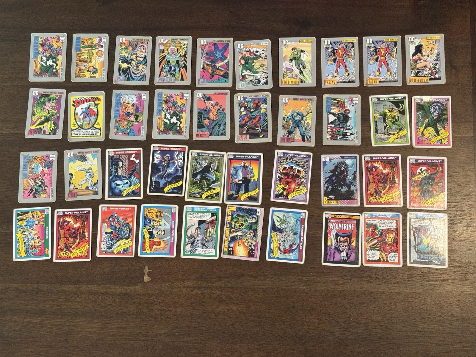 Lot of 40 Vintage Marvel and DC trading cards