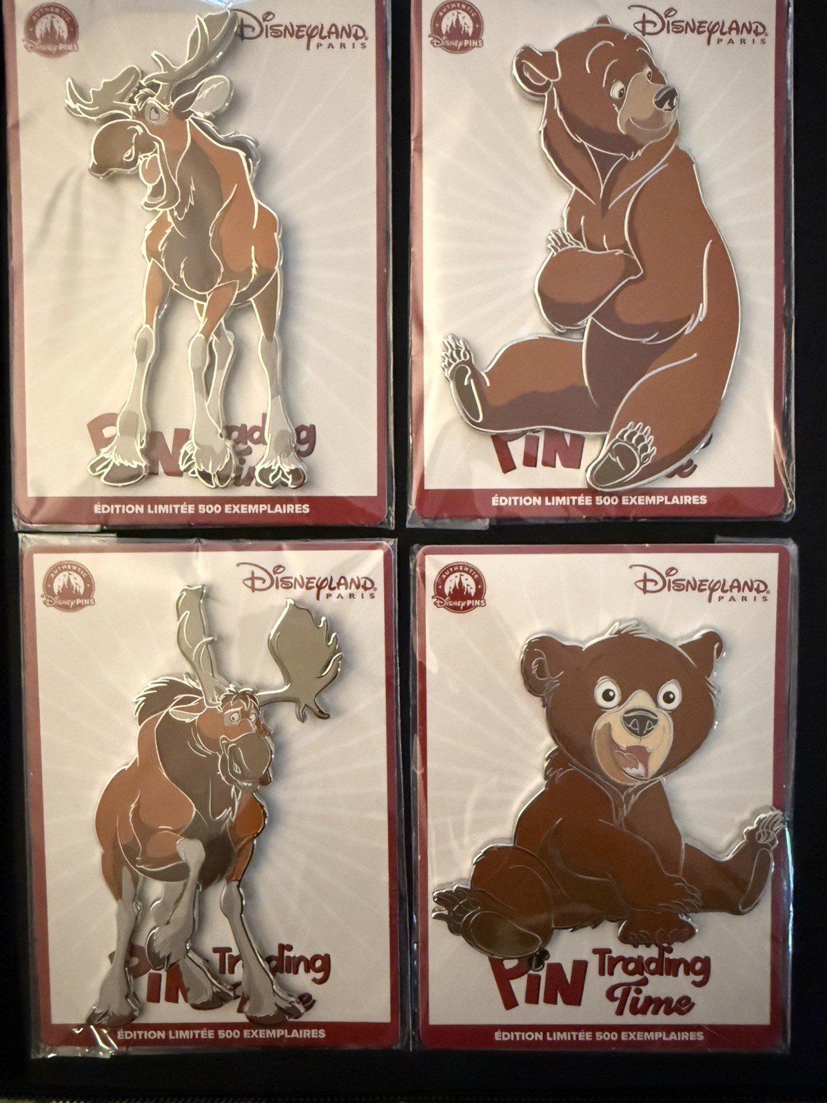 DLP Disneyland Paris Brother Bear Pin Trading Time PTT Pins LE Full Set US Ship