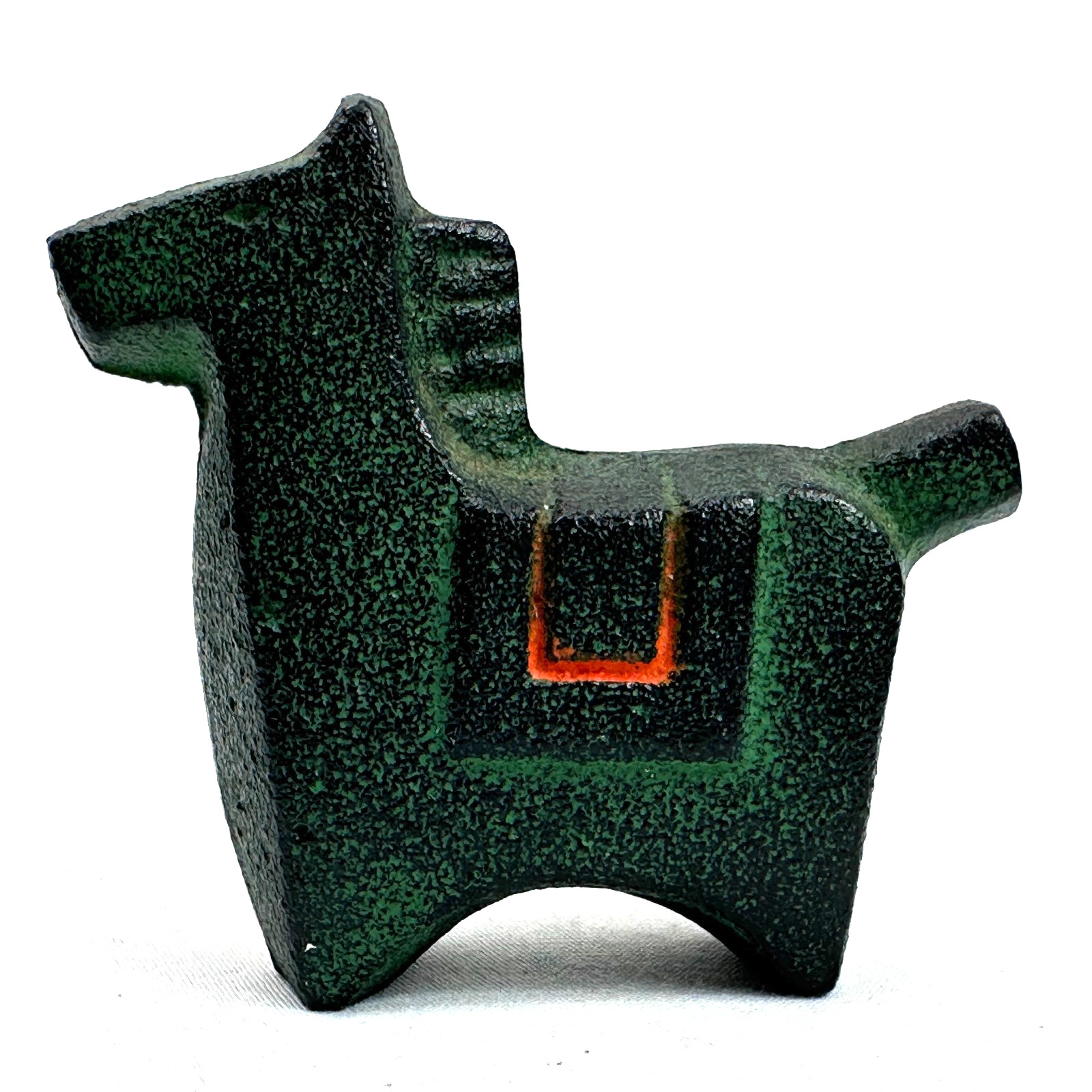 Vintage Nambu Tetsu Morioka Cast Iron Hachiman Horse Mingei Paperweight