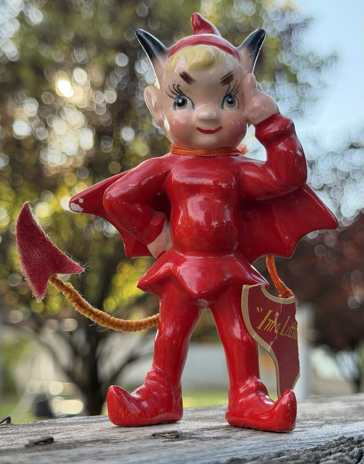 VTG Japan MCM Kreiss Devil w/ Tail And Tag RARE Halloween VTG Japan MCM Kreiss Devil w/ Tail And Tag RARE Halloween