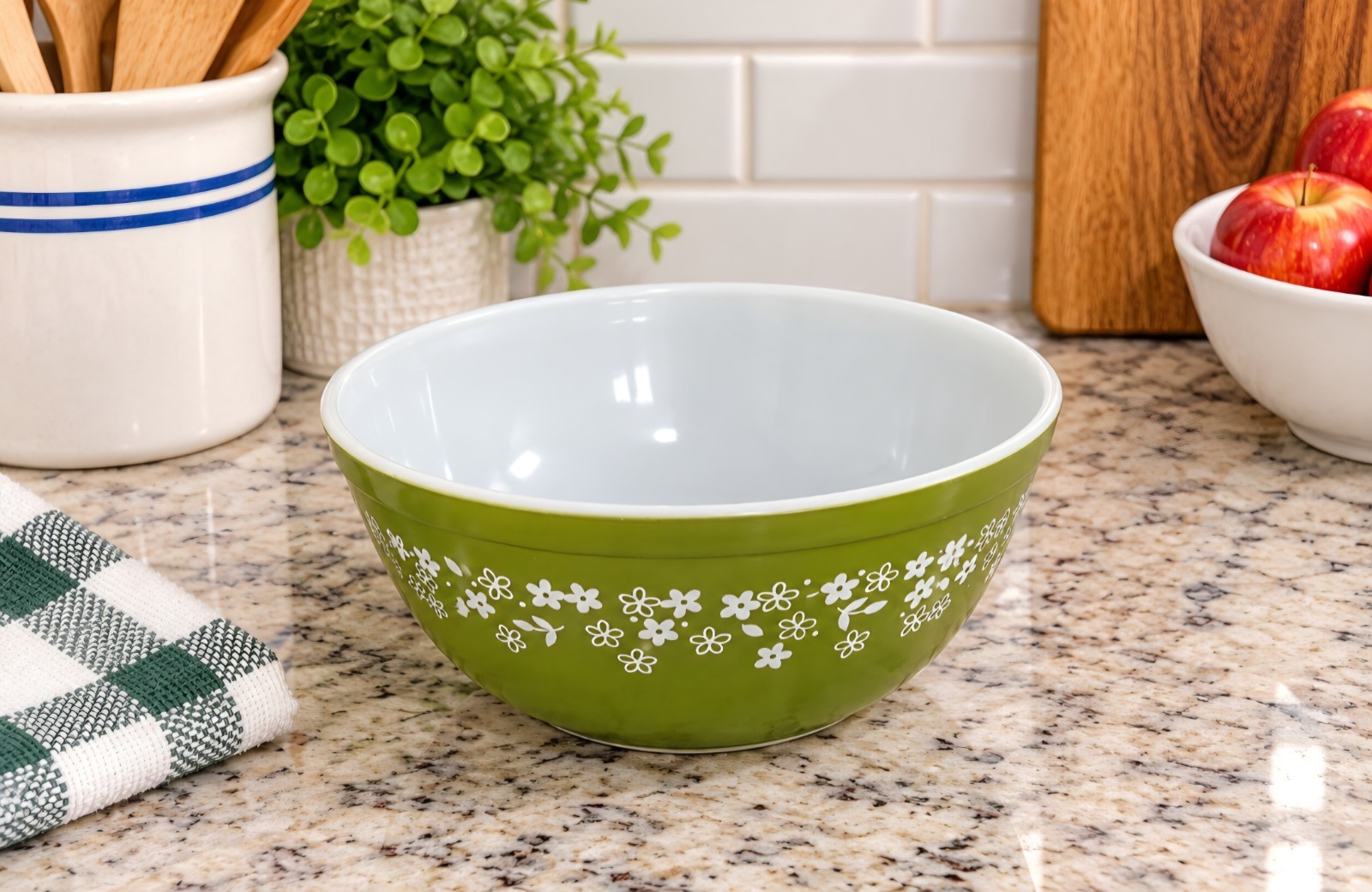Vintage Pyrex 403 2 1/2 Quart Mixing Nesting Bowl Spring Blossom Crazy Daisy Vintage Pyrex 403 2 1/2 Quart Mixing Nesting Bowl Spring Blossom Crazy Daisy