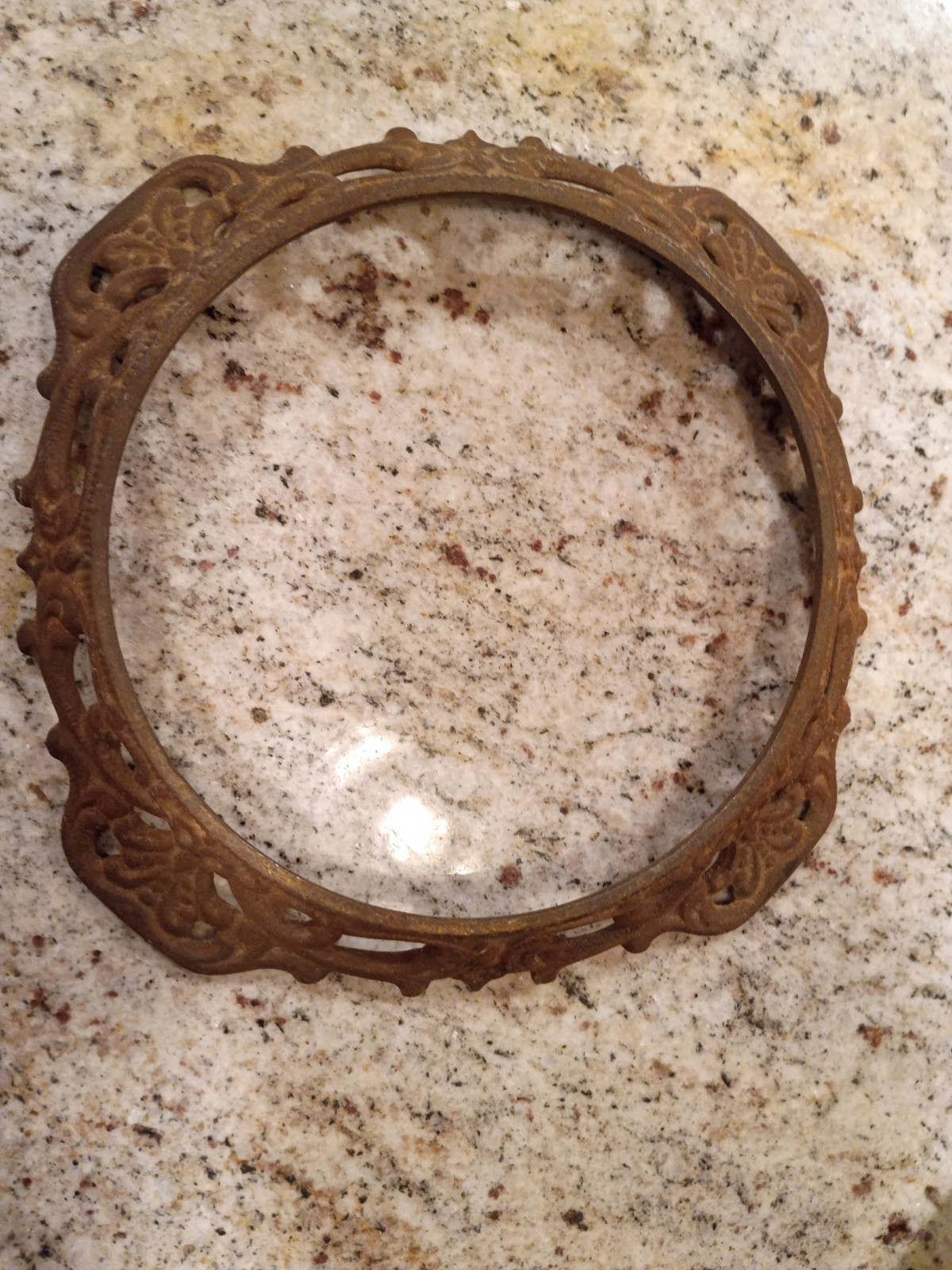 This Is A Victorian Ornate Openwork Brass Lamp Base Part.
