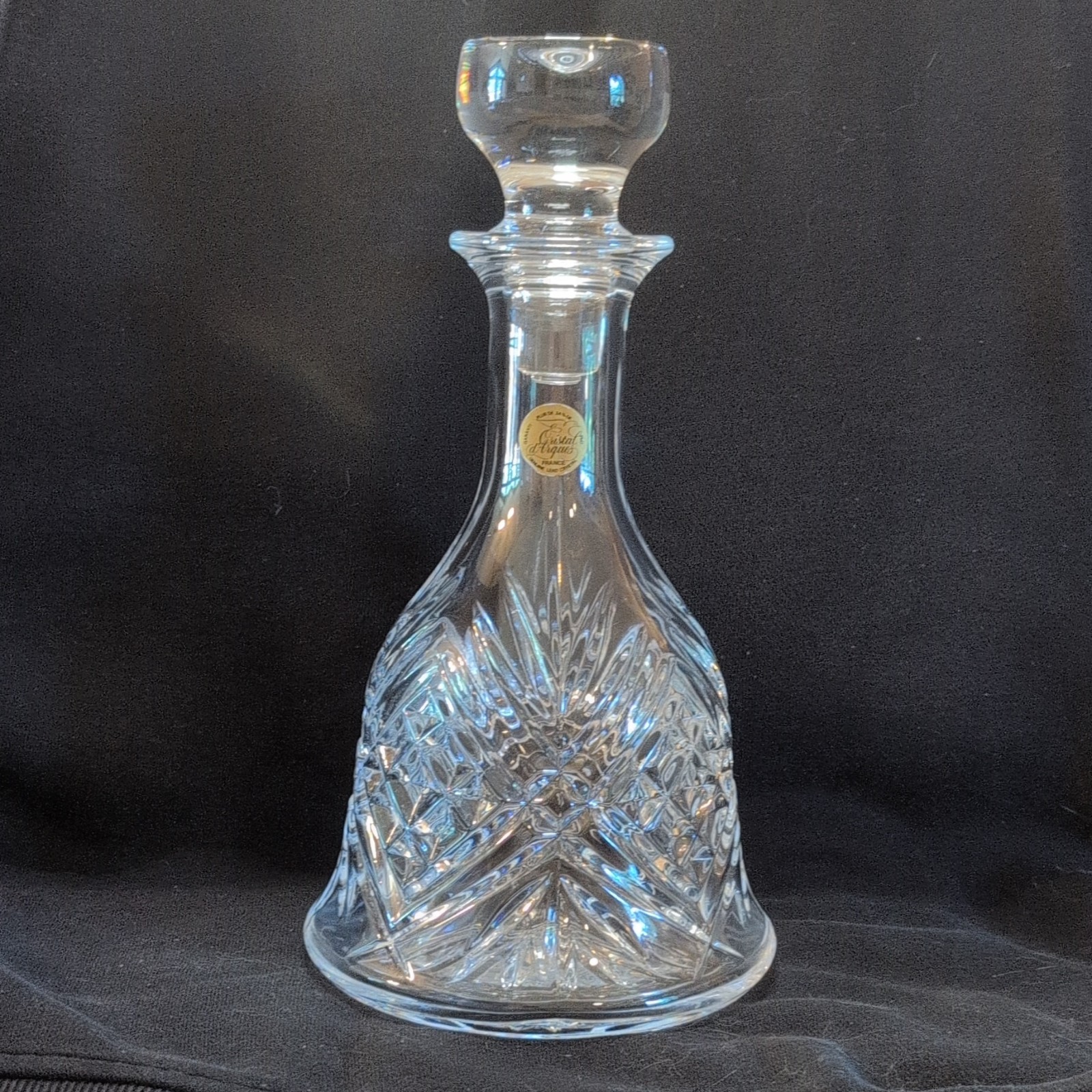 VTG Cristal dArques Longchamp Lead Crystal Liquor Decanter with Stopper France