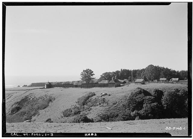Fort Ross Sonoma County CA 1934 Fort Ross Settlement View from Northeast