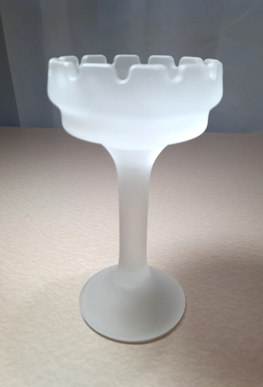 PartyLite Clairmont Fairy Lamp Pedestal ONLY Tall Frosted Glass Candle Holder