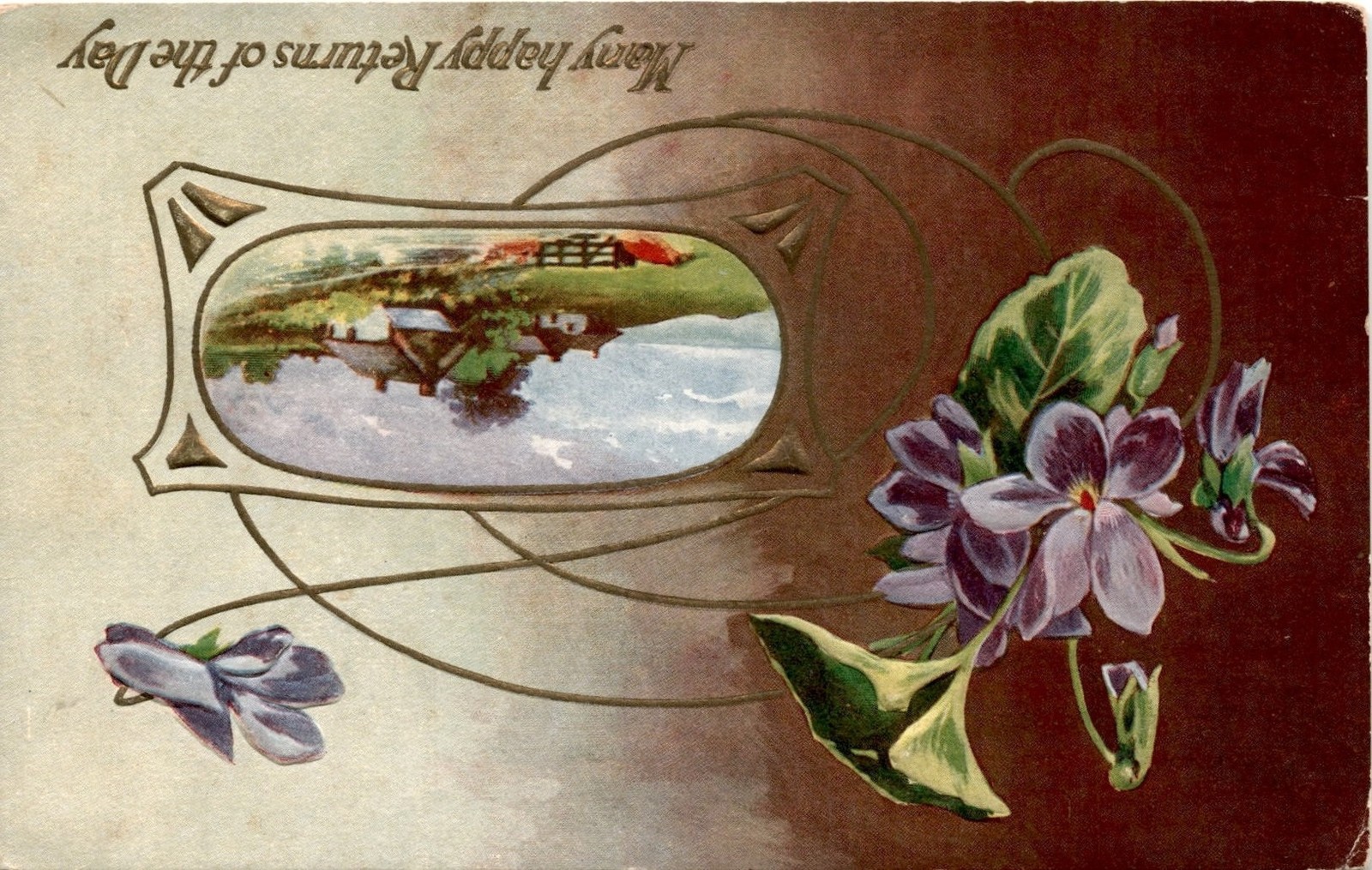 Glenlochkas, Carlton, Plattsburg, Clark Co., Ausbinjena Postcard