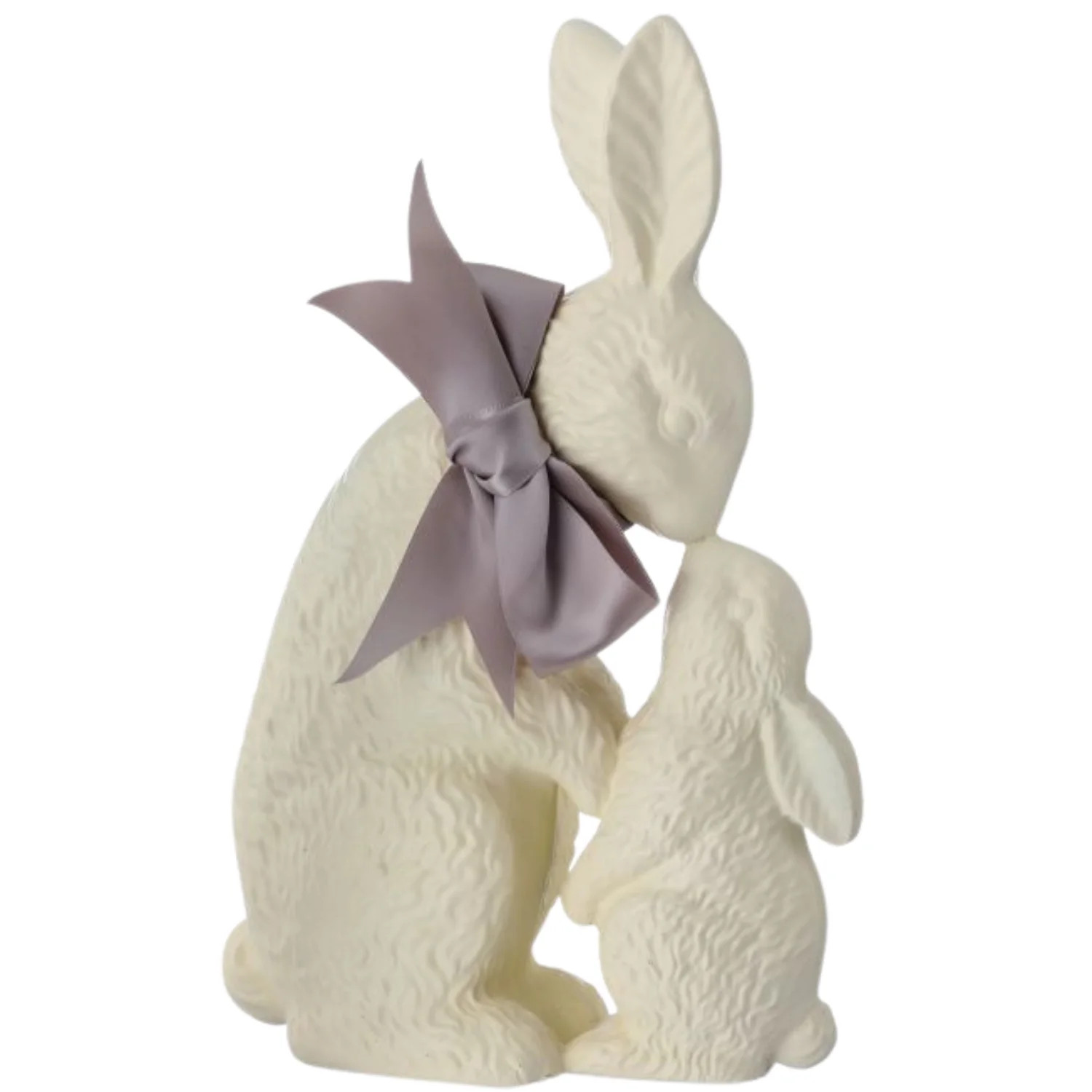 Regency PRE_ORDER Resin White Chocolate Momma Kissing Baby Bunny Figurine