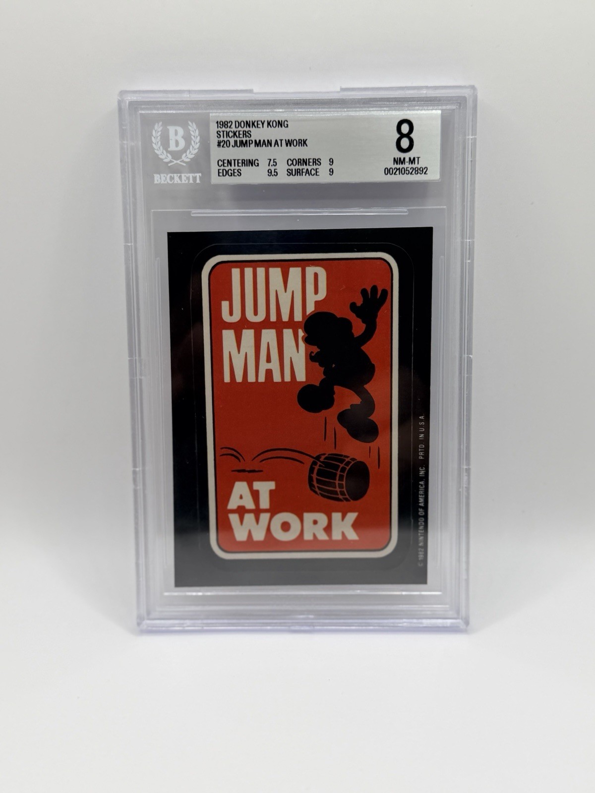 1982 Topps Donkey Kong stickers Jump Man At Work #20 