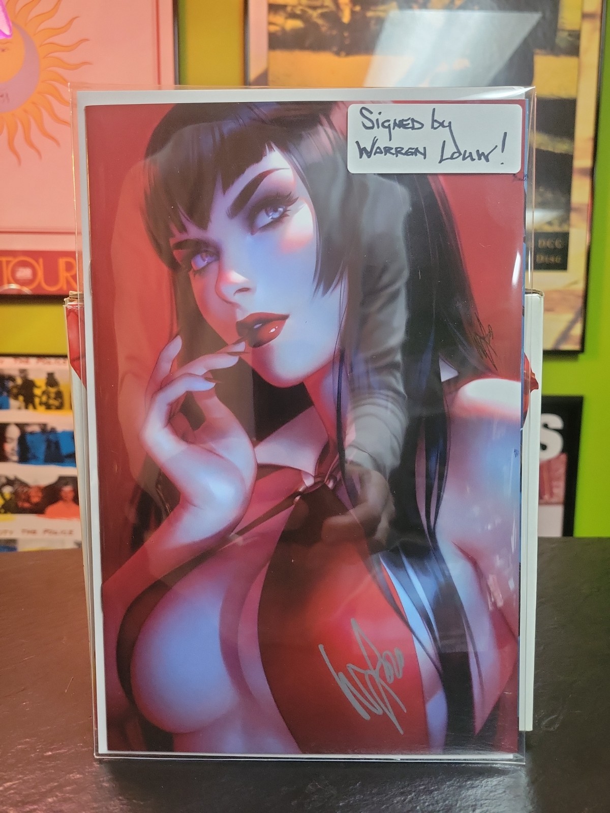 VAMPIRELLA WARREN LOUW VIRGIN VARIANT SIGNED WITH COA DYNAMITE COMICS NM 