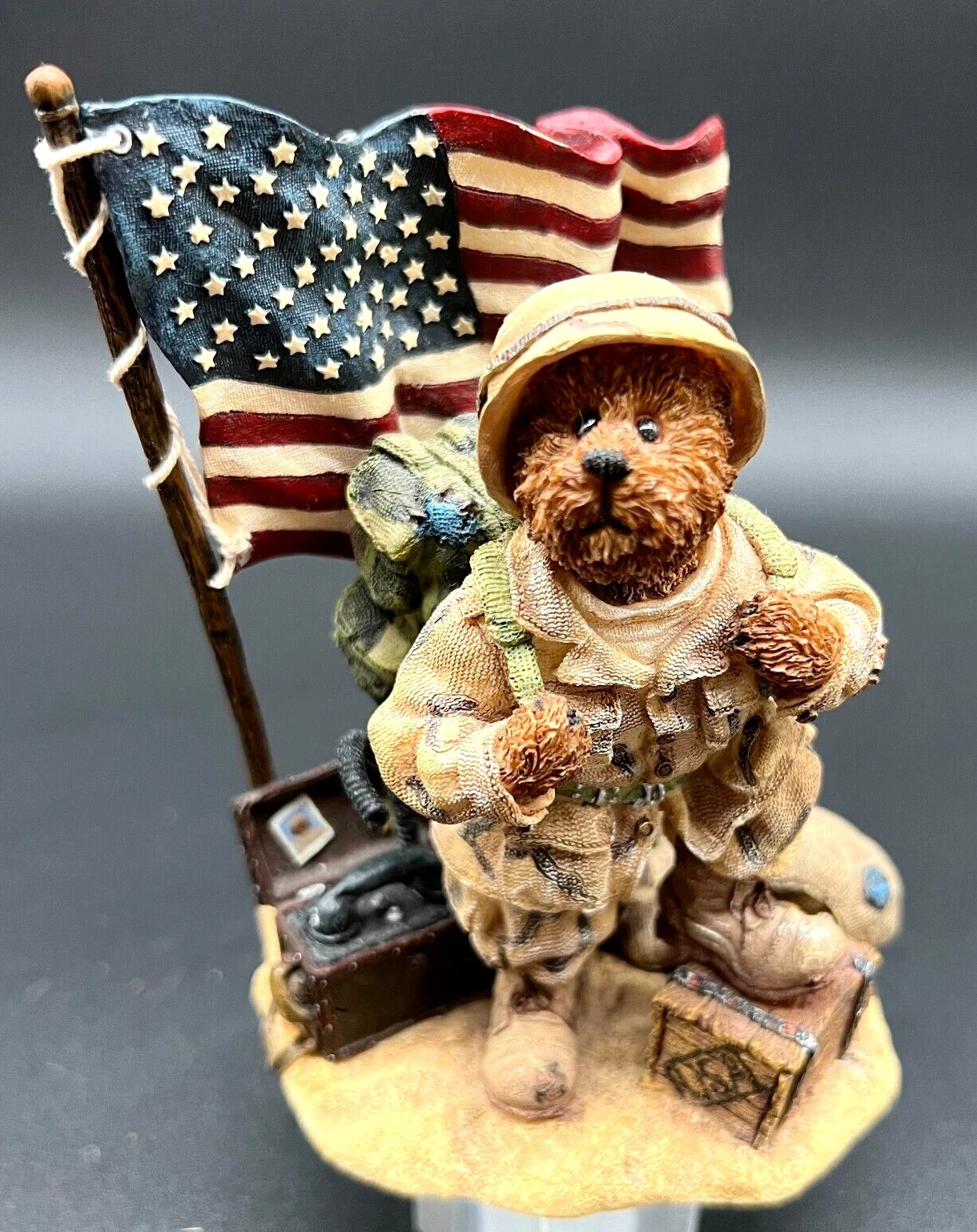 Boyds Bears NIB VINTAGE McBruin to Serve with Honor Patriotic Figurine, #2277923