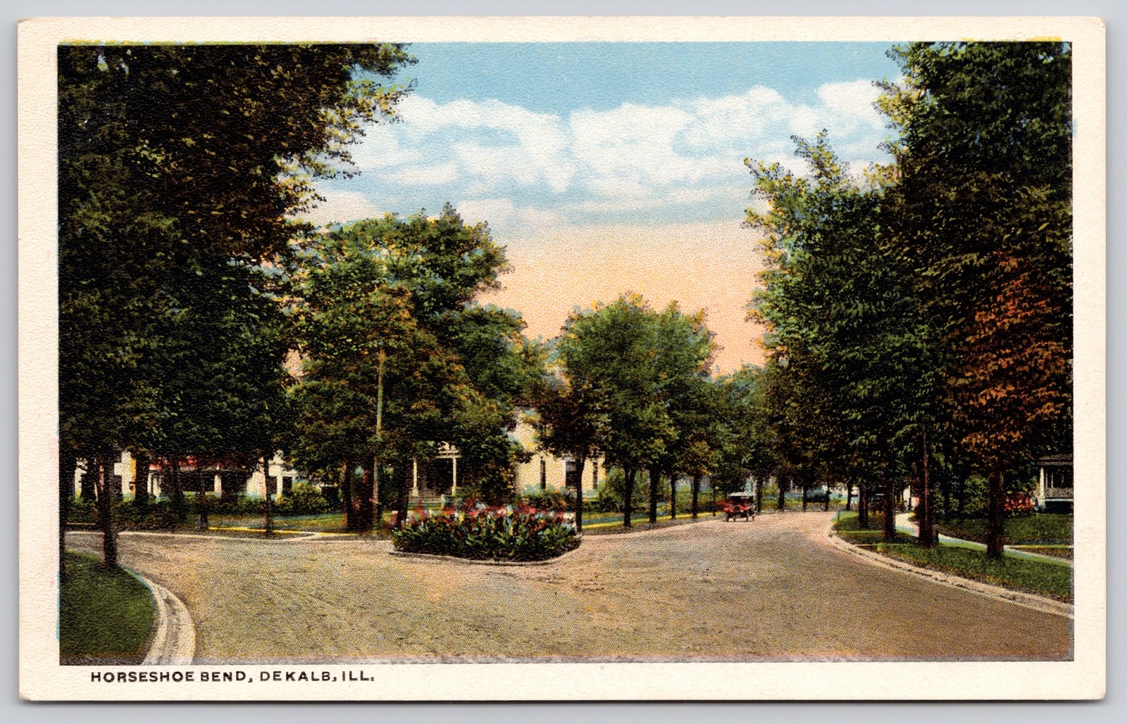 DeKalb Illinois IL Horseshoe Bend Postcard c1920s