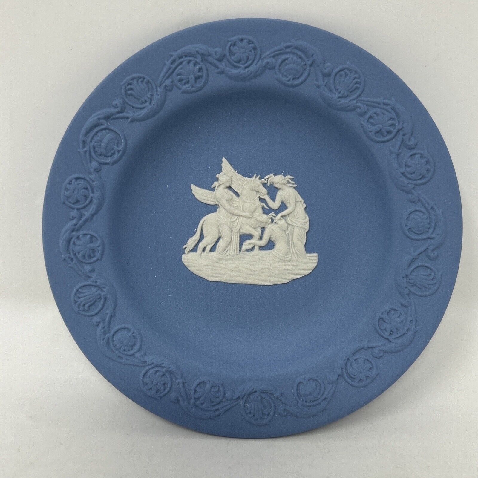 Wedgwood  Jasperware Blue Small Trinket Dish Vintage Perfect Shape