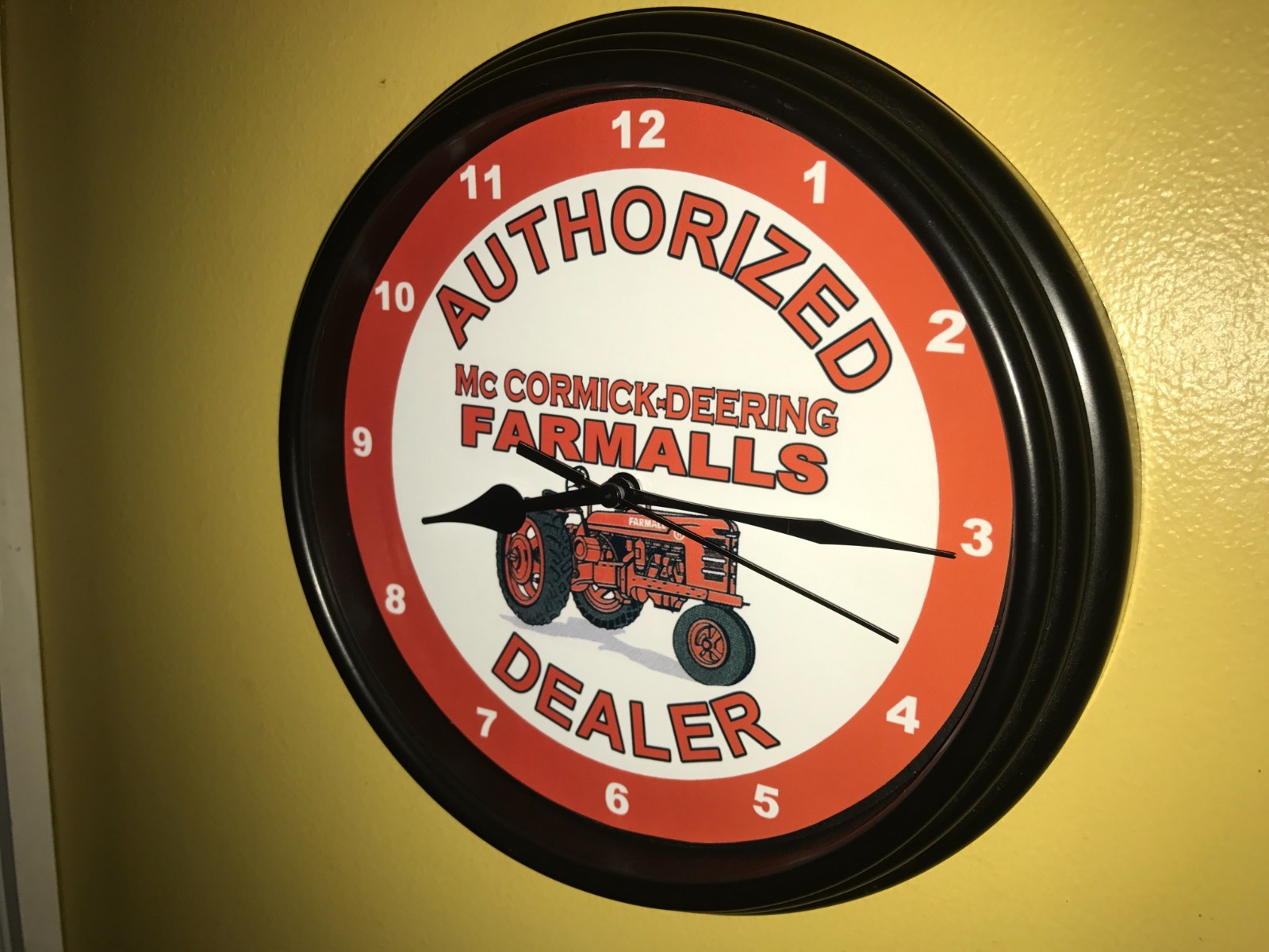 McCormick Deering Farmall AuthDealer Farm Tractor Barn Garage Clock Retro Sign McCormick Deering Farmall AuthDealer Farm Tractor Barn Garage Clock Retro Sign
