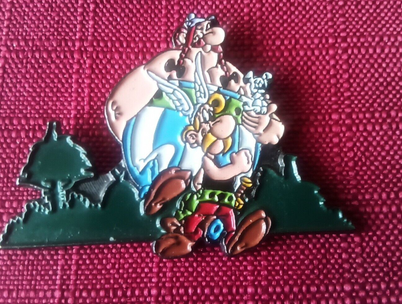 1991 Asterix Obelix Idefix Pins Signed by Parc Asterix