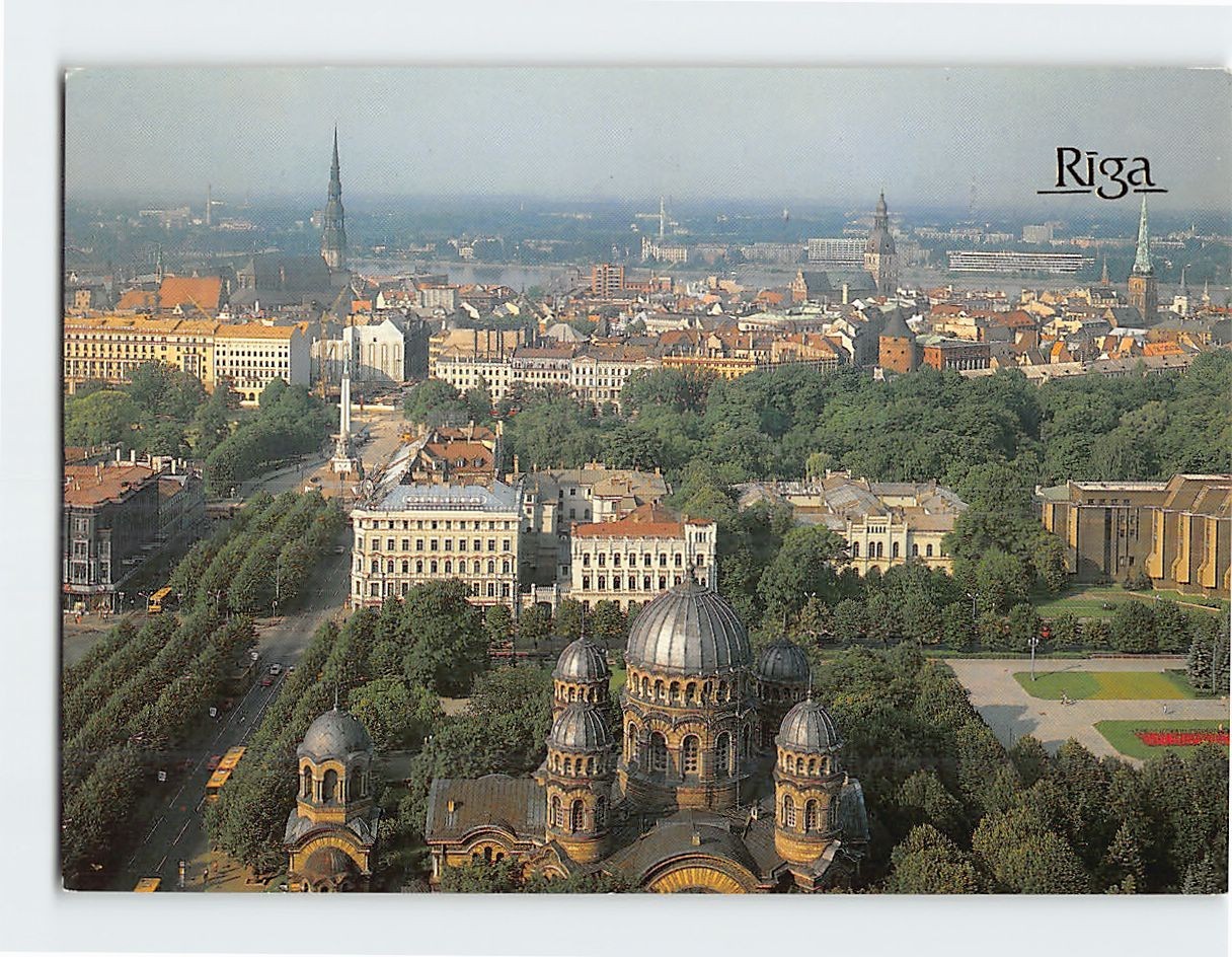 Postcard Aerial View Riga Latvia