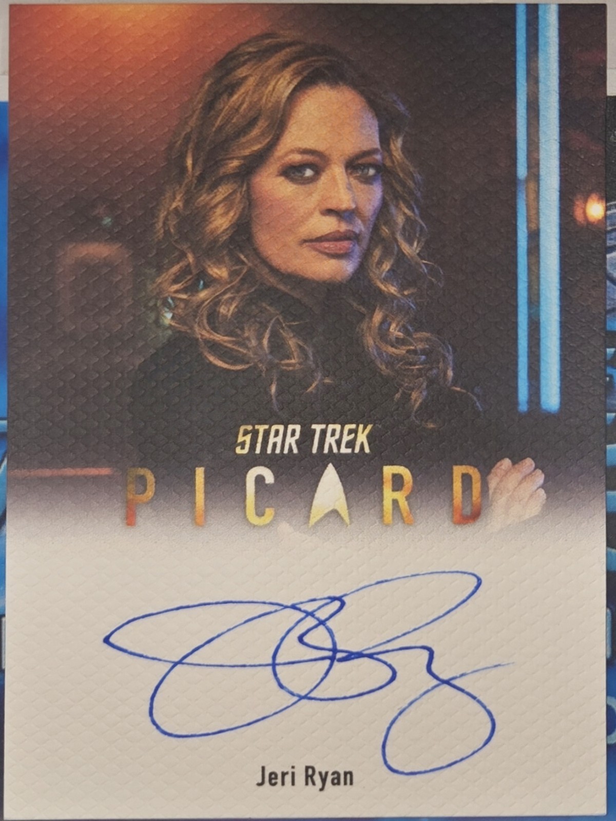 SCARCE Star Trek Voyager A&I Autograph Canvas Card of Jeri Ryan Seven of Nine FB