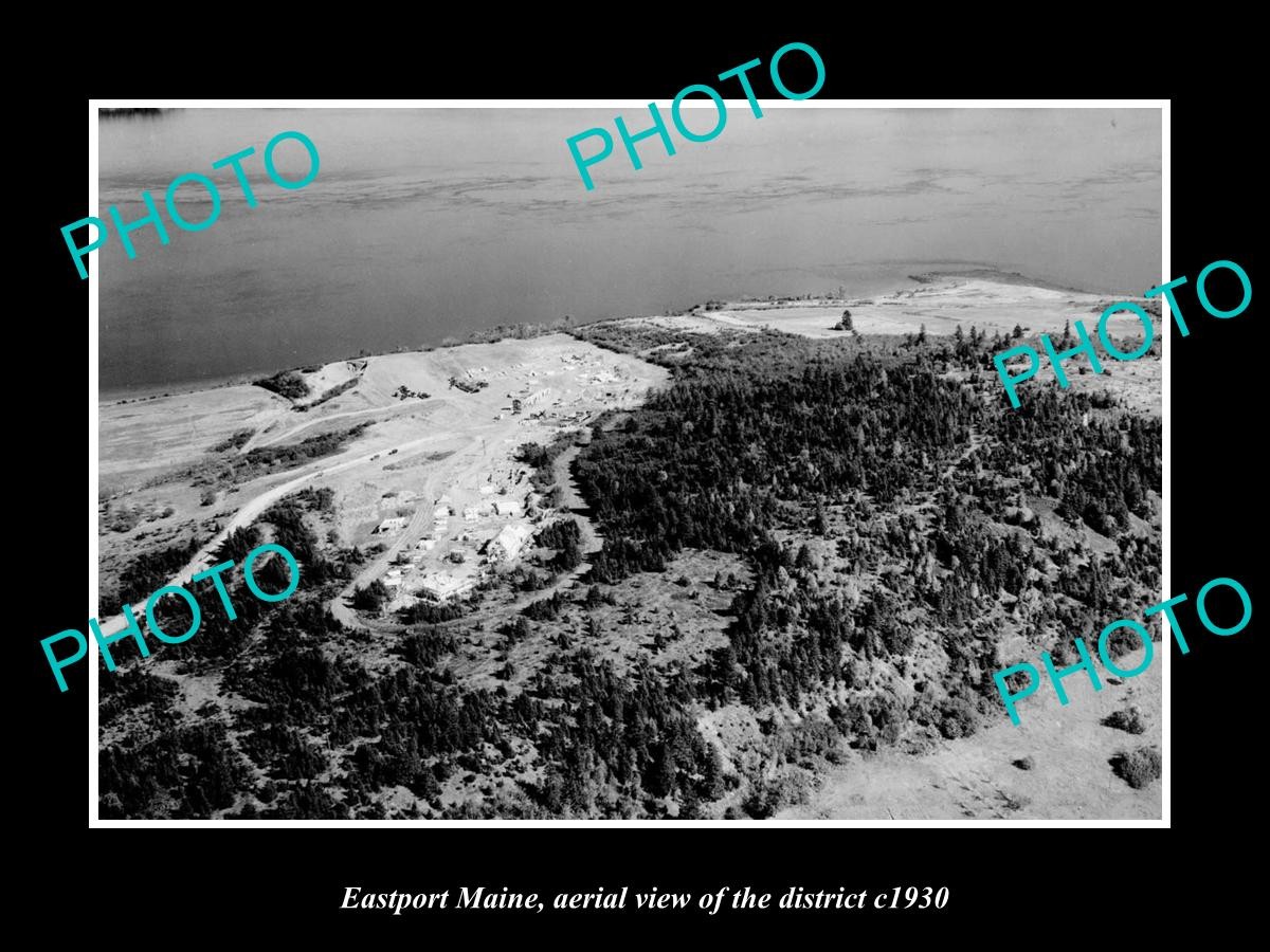 Eastport Maine Aerial View Of The District c1930 Old Large Historic Photo