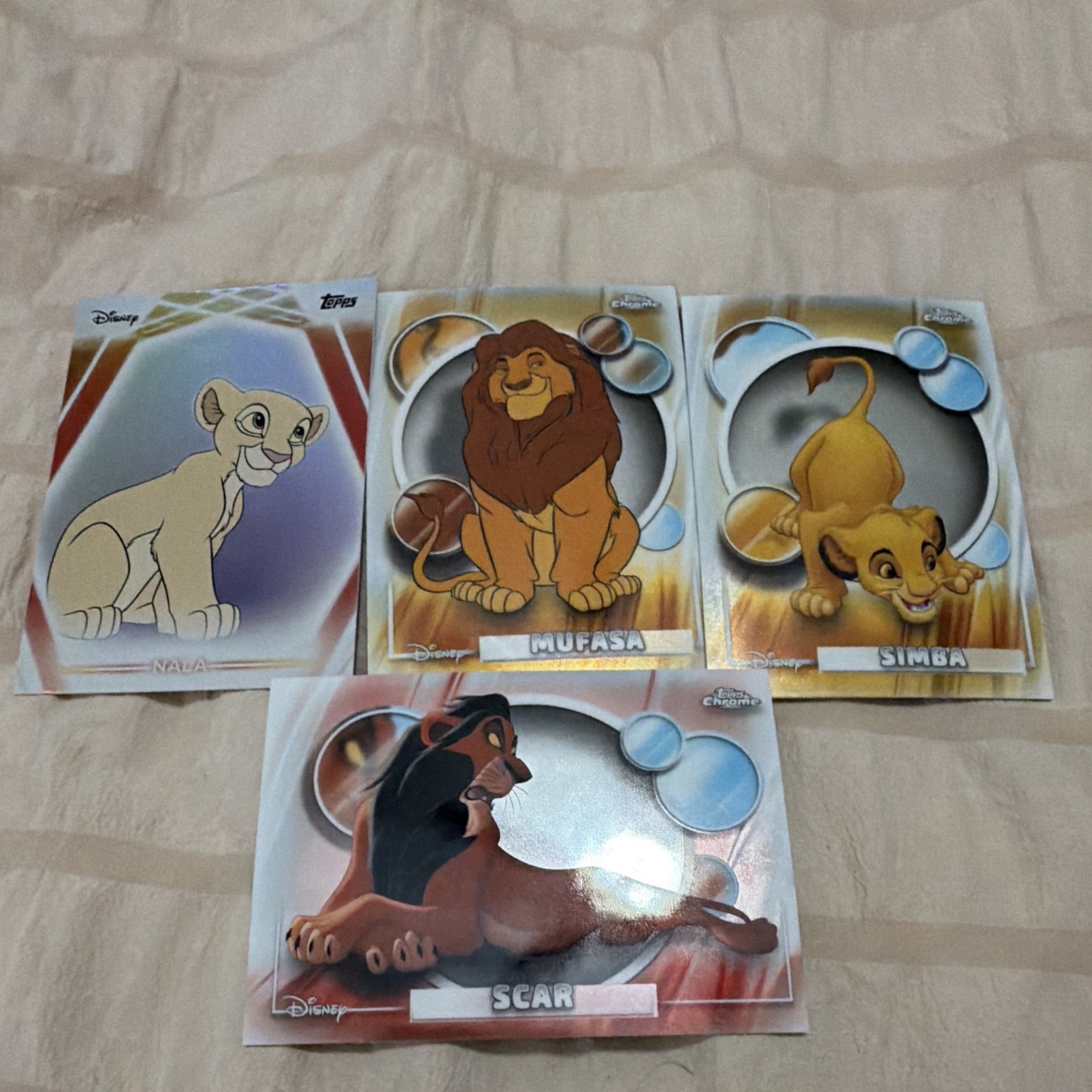 Topps Disney Chrome Lion King 2009 Non-Sport Insert 4-Card Lot 42 162-164