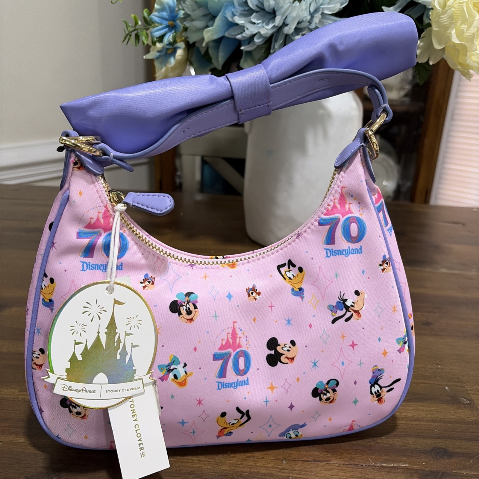 NEW Disneyland 70th Anniversary Stoney Clover Ln bag purple Bow Pink purse 2025