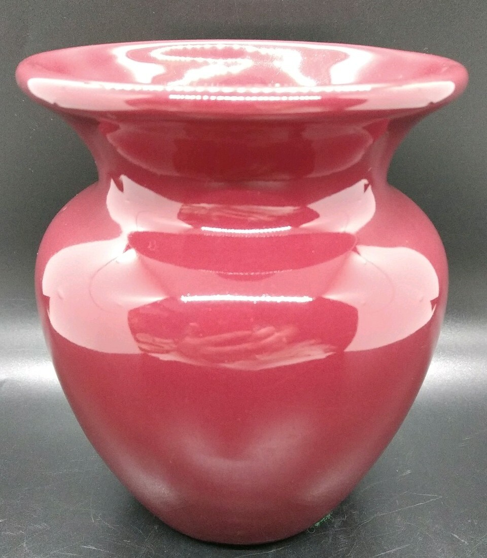 Vintage Haeger Pottery Merlot Burgundy Round 5.5\