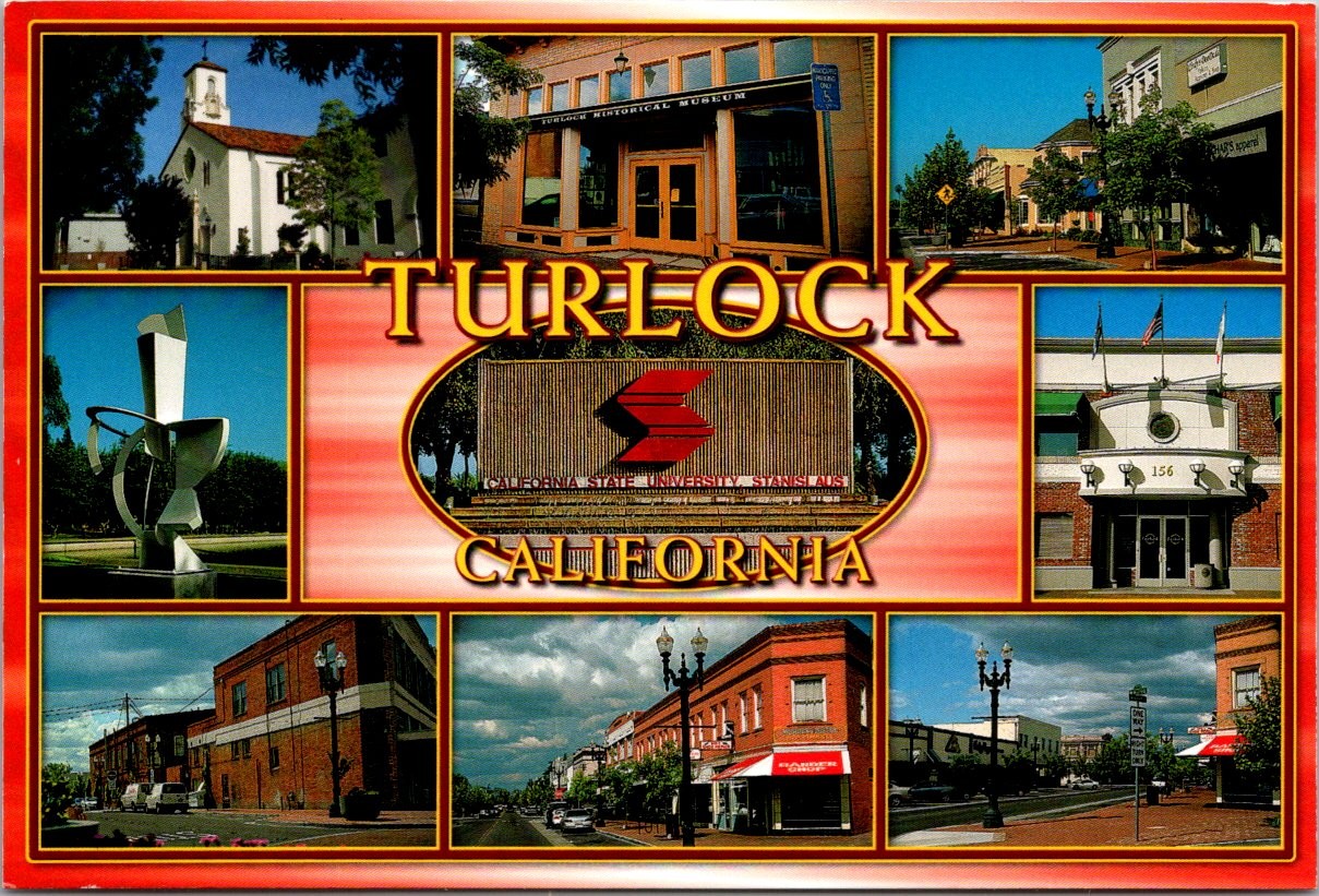 Continental Turlock California Historical Museum University Church Postcard Continental Turlock California Historical Museum University Church Postcard