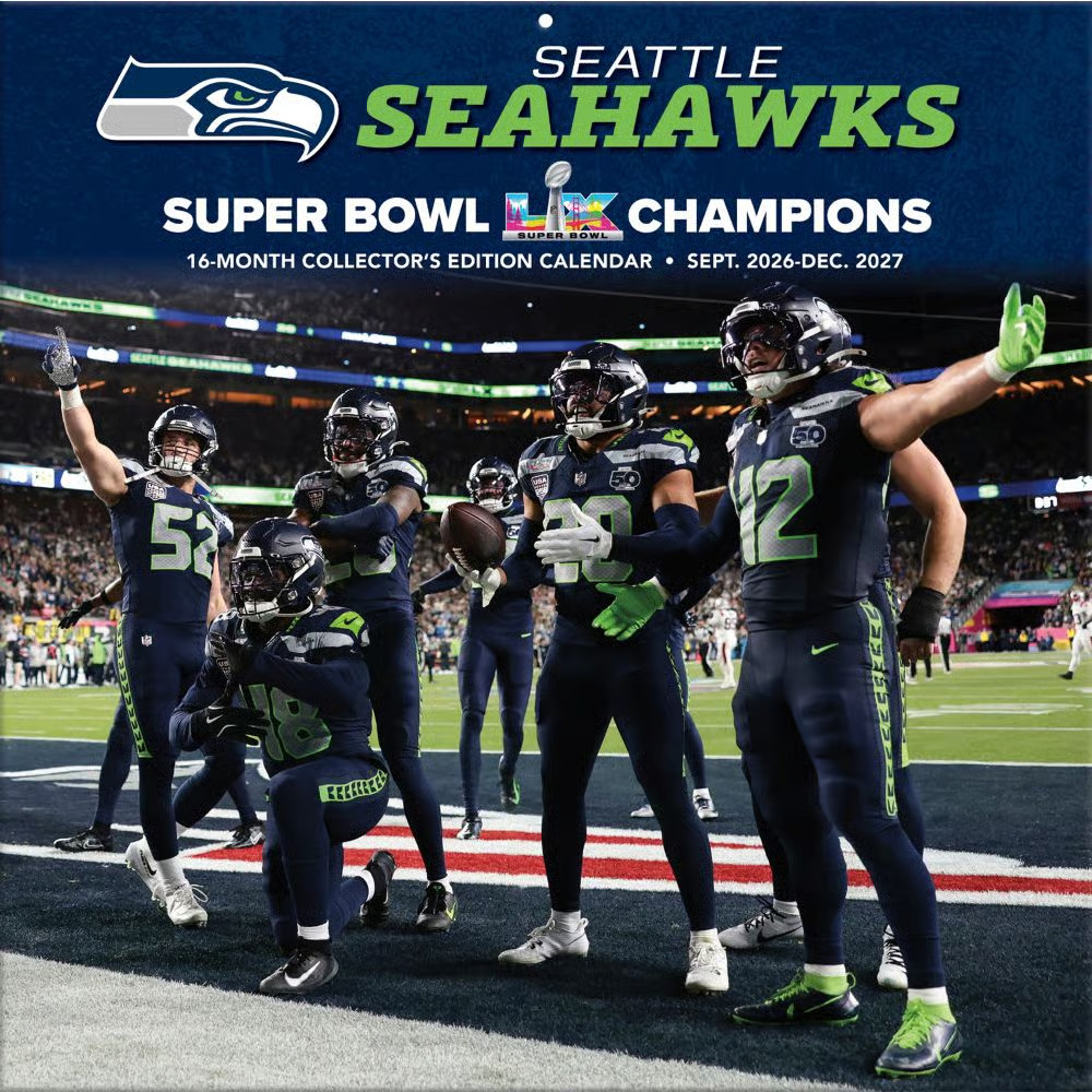 Turner Licensing, NFL Seattle Seahawks 2027 Wall Calendar Turner Licensing, NFL Seattle Seahawks 2027 Wall Calendar