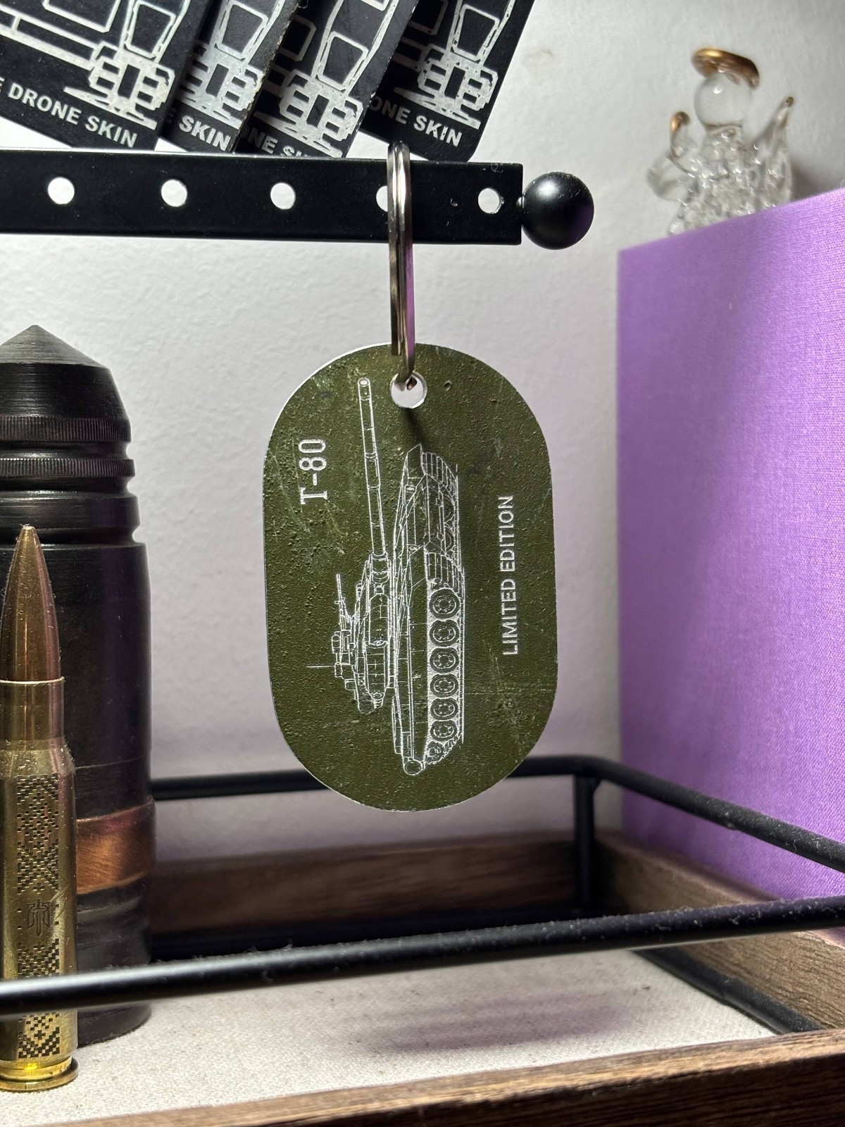 T-80 Tank Keychain | Authentic Tank Metal | Handcrafted in Ukraine