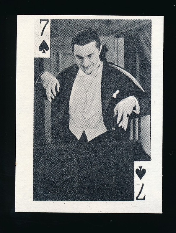 1969 Globe Imports Playing Cards Gas Station Issue Bela Lugosi #7S Dracula Icon