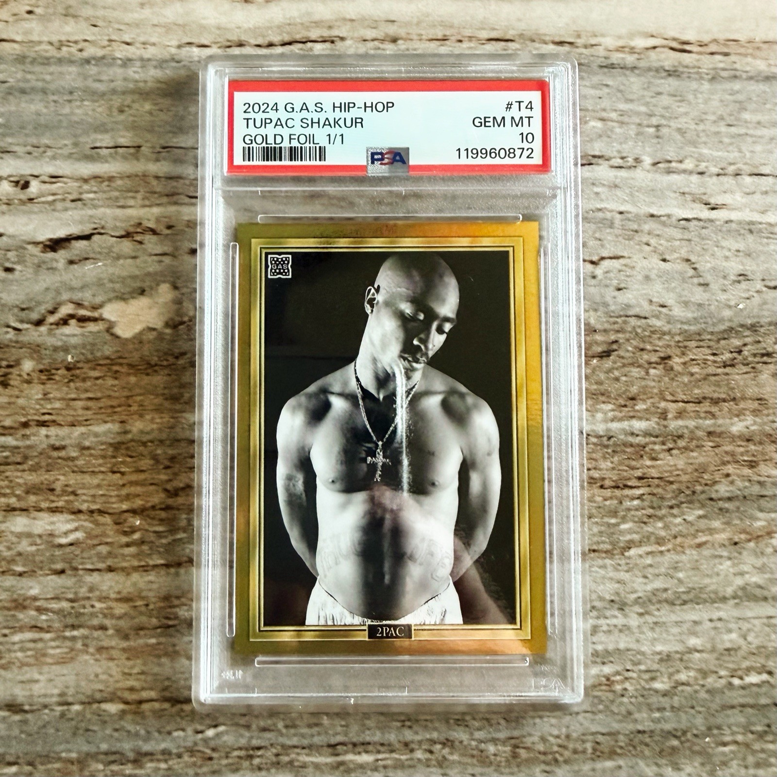 Tupac Shakur G.A.S Trading Cards Gold Foil 1/1