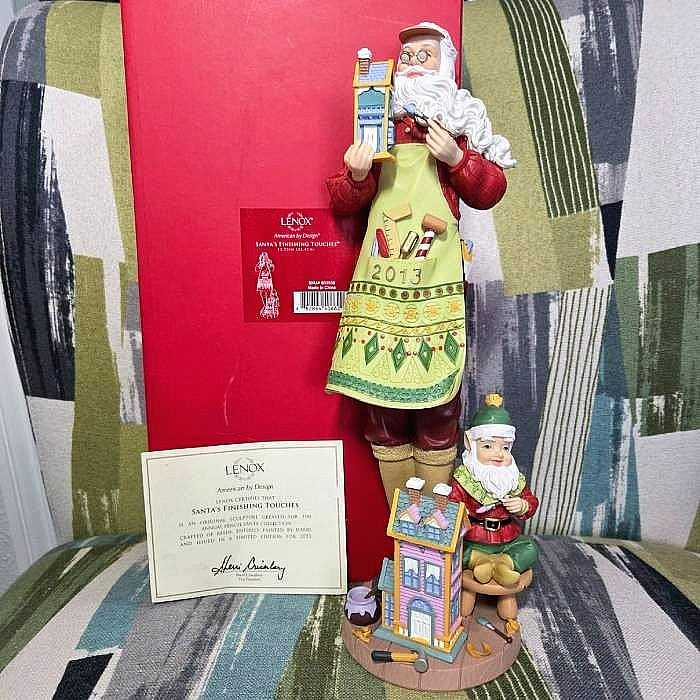 Lenox 2013 Santa\'s Finishing Touches Pencil Santa w/ COA Christmas Decor #A