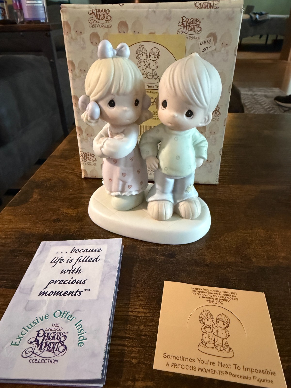 Precious Moments Figurine 1996 Sometimes You\'re Next To Impossible 530964 used