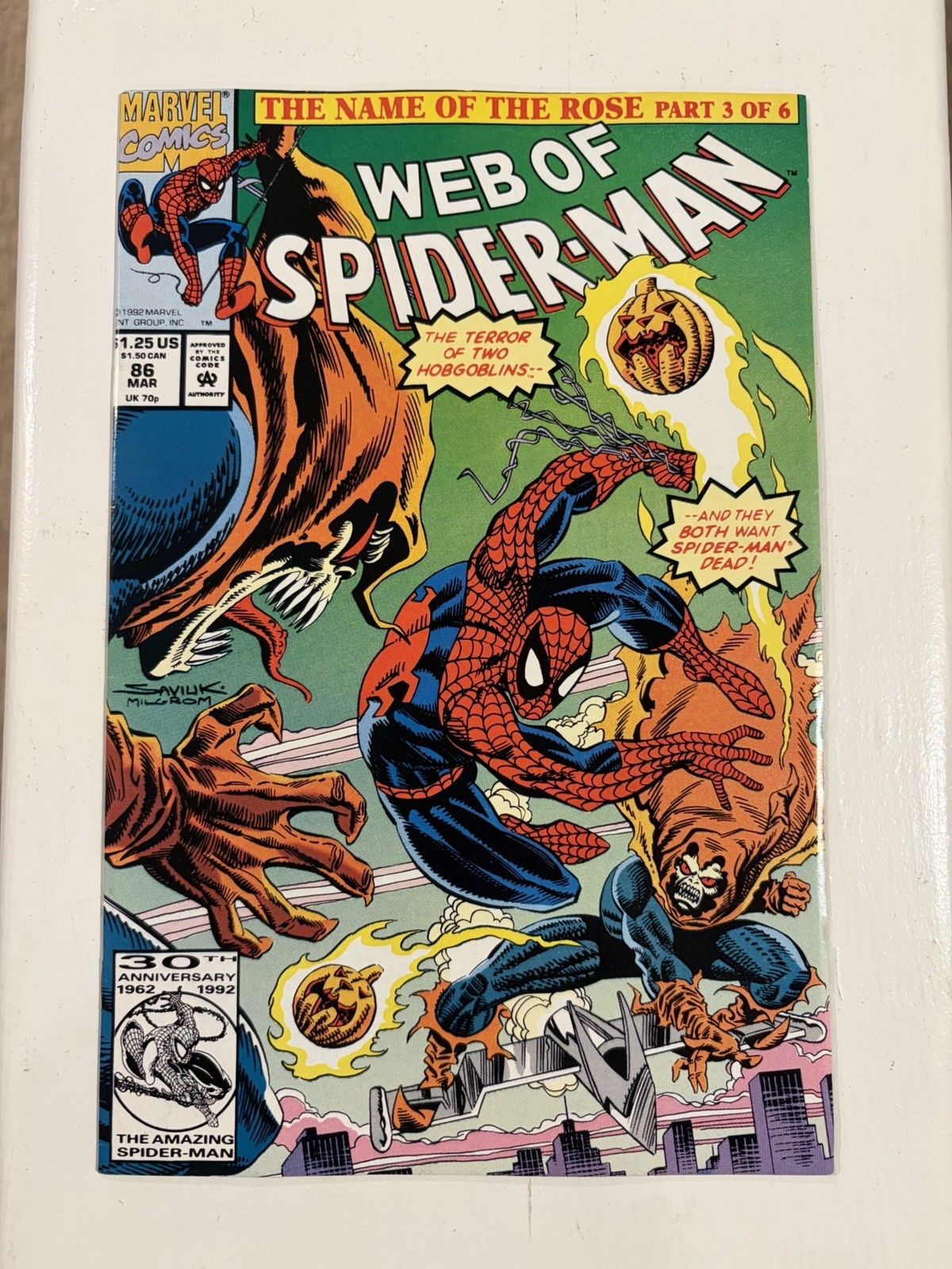 Web of Spider-Man #86/Marvel Comic Book/1st Demogoblin/VF