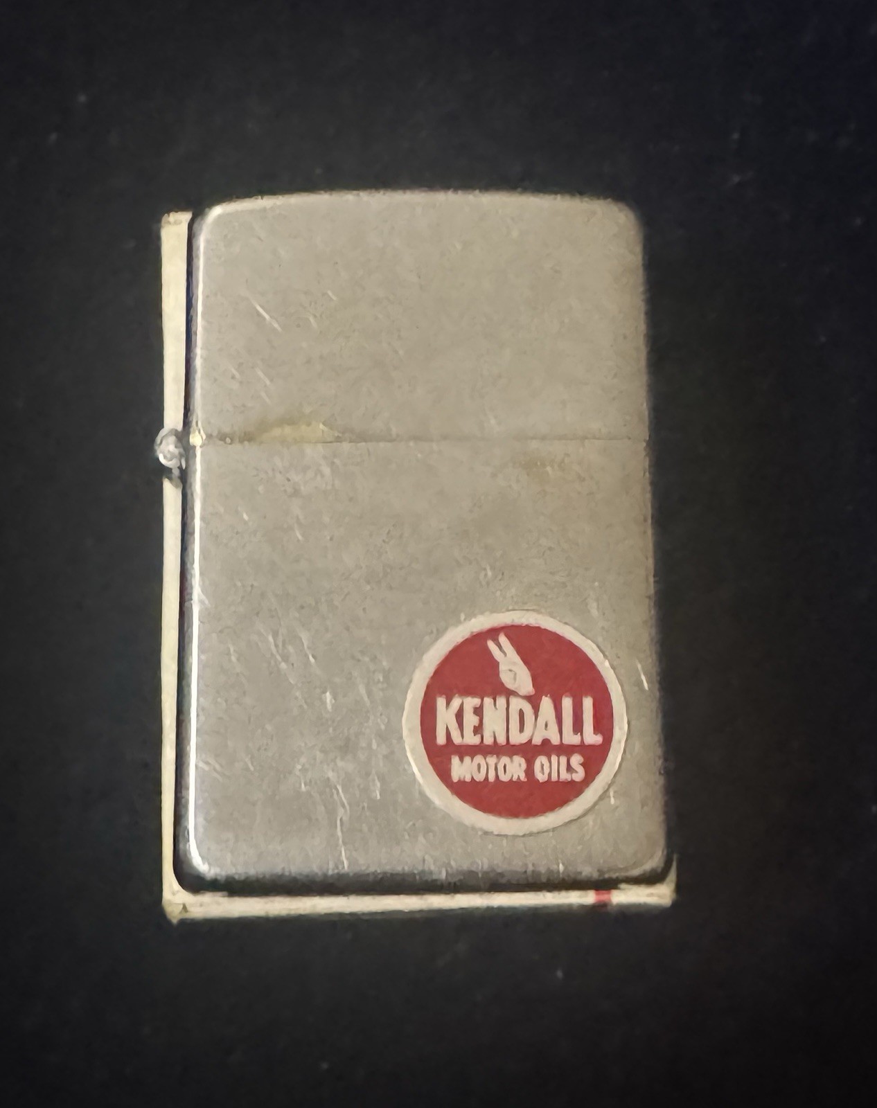 Vintage 1947-49 Zippo 3 BBL Hinge Org IInsert Pat 2032695 “Kendall Oil Pin”