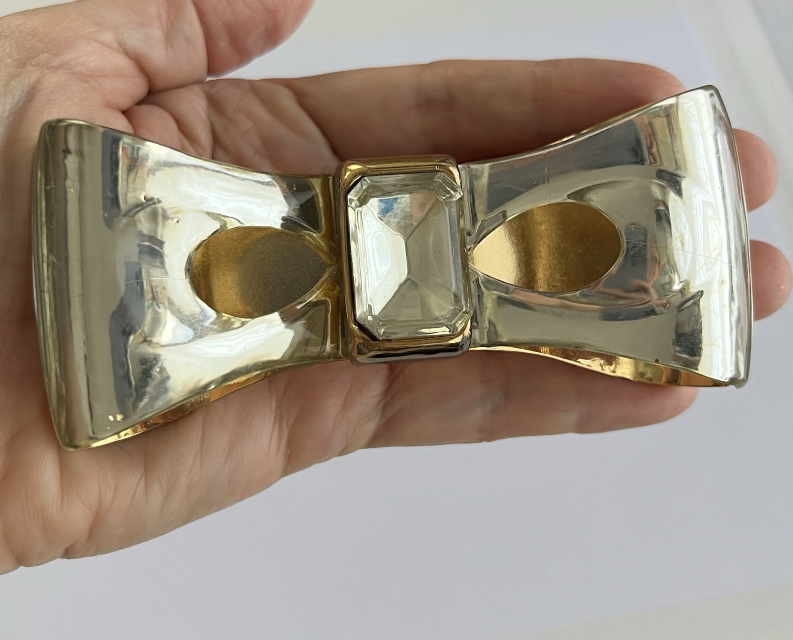 Vintage Bow Hair Barrette Large 4.75