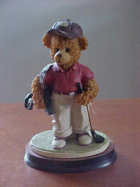  Teddy Bear Golfer Figurine Boyds Bear
