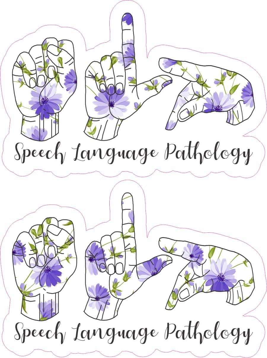 StickerTalk StickerTalk SLP Speech Language Pathology Stickers, 3 inches x 2 ...